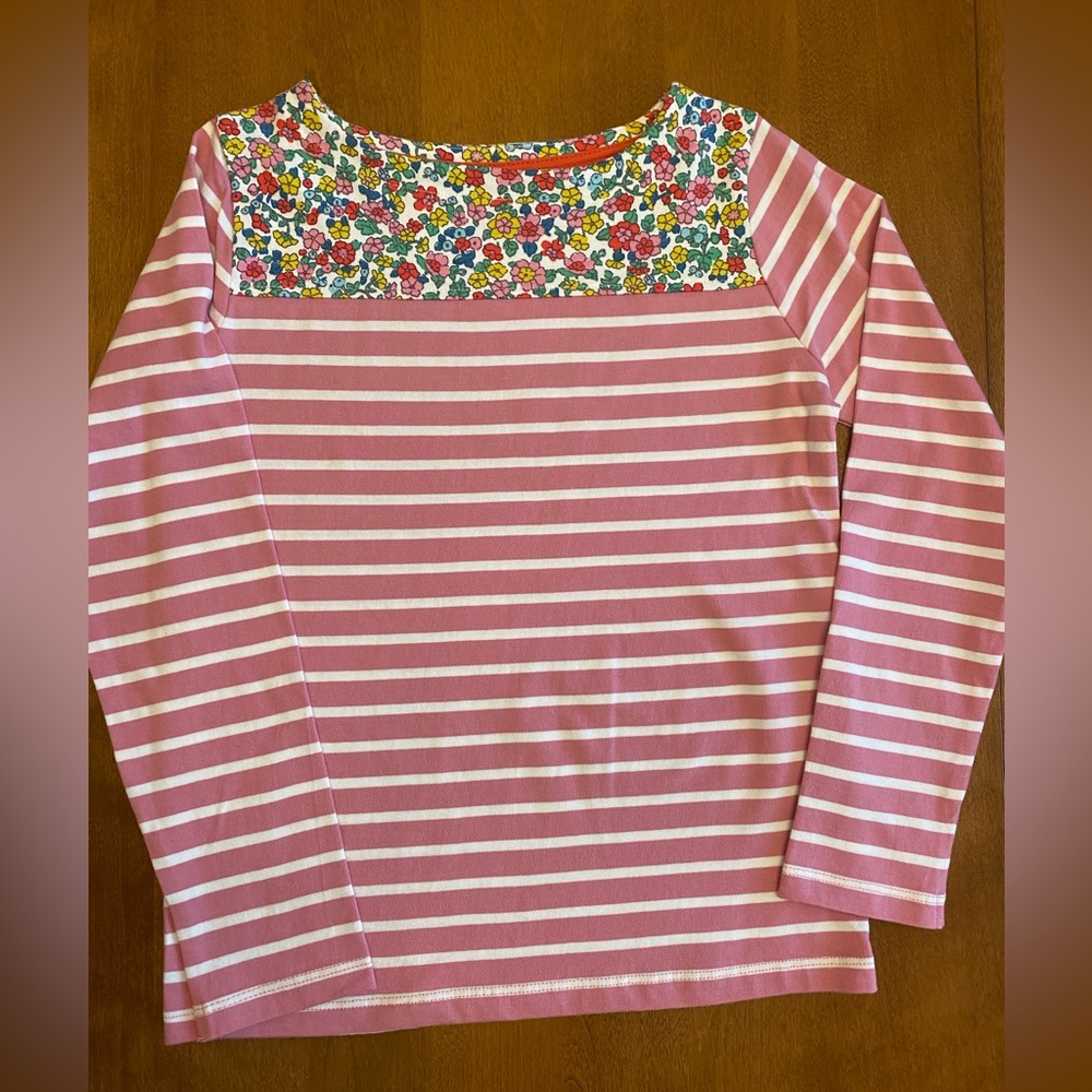 NWT Everyday Breton Mini Boden long sleeve shirt size 7/8